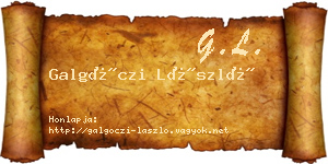 Galgóczi László névjegykártya