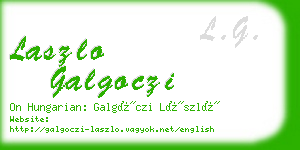laszlo galgoczi business card
